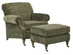 1802 Springhouse Chair / 1803 Springhouse Ottoman (Greenbrier Lifestyle Collection)