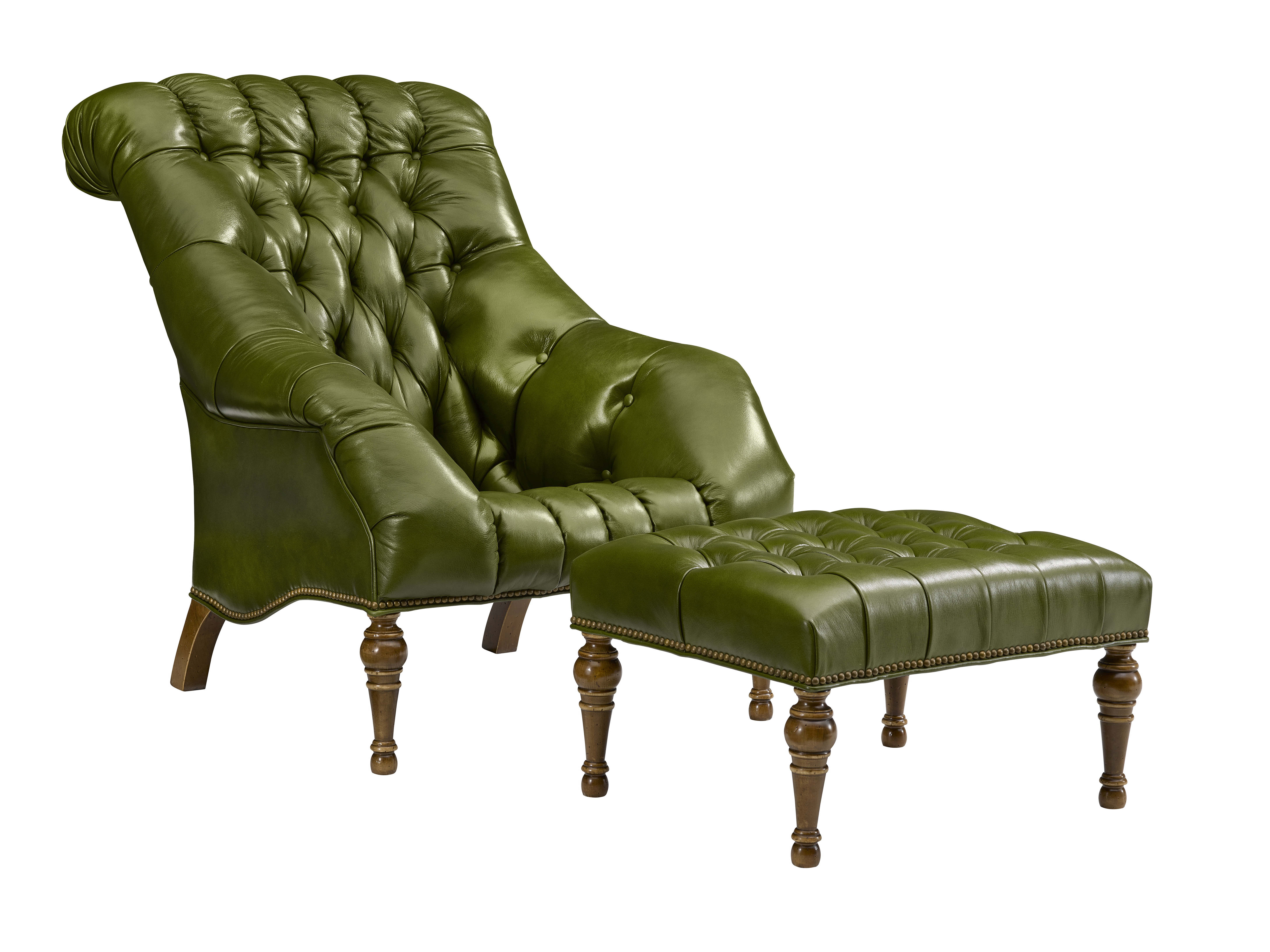 1792 & 1793 Buchanan Tufted Lounge Chair & Ottoman
