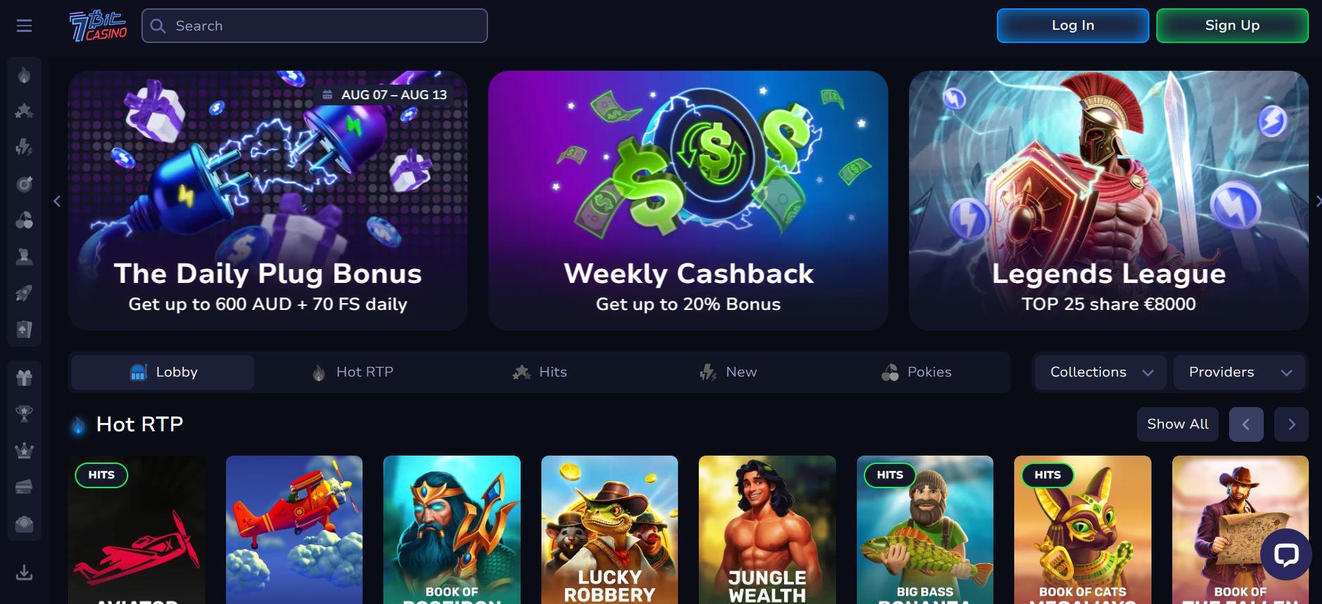 7Bit Casino: 20–75 No Deposit Free Spins With Fast Crypto Payouts
